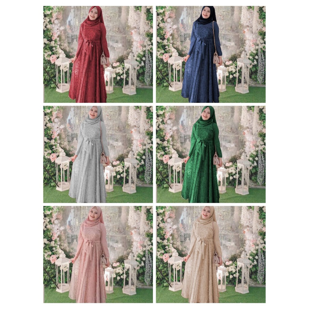 MAXI JELITA BRUKAT TULANG /GAMISS FULL BRUKAT MAXI BRUKAT TILE MUTIARA RUBY