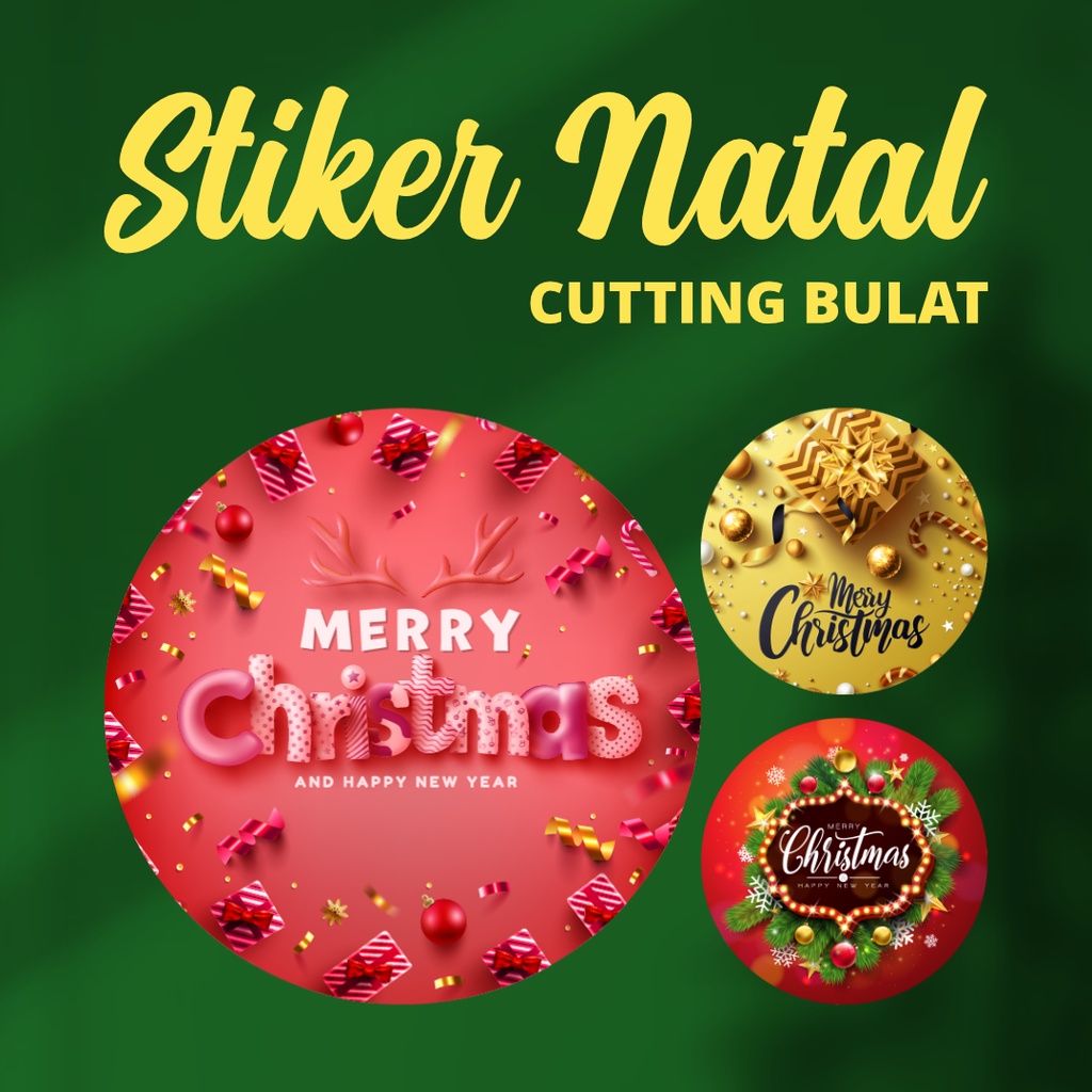 

STIKER NATAL BULAT / CHRISTMAS | SUN PRINTING