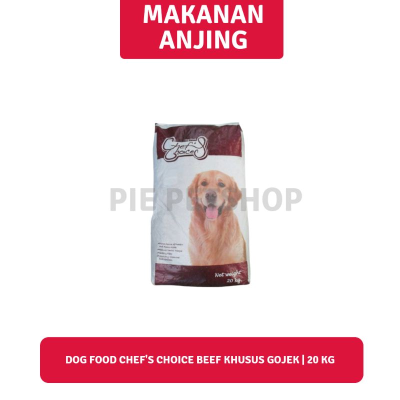Makanan anjing - Dog food Chef's choice beef khusus gojek | 20 kg