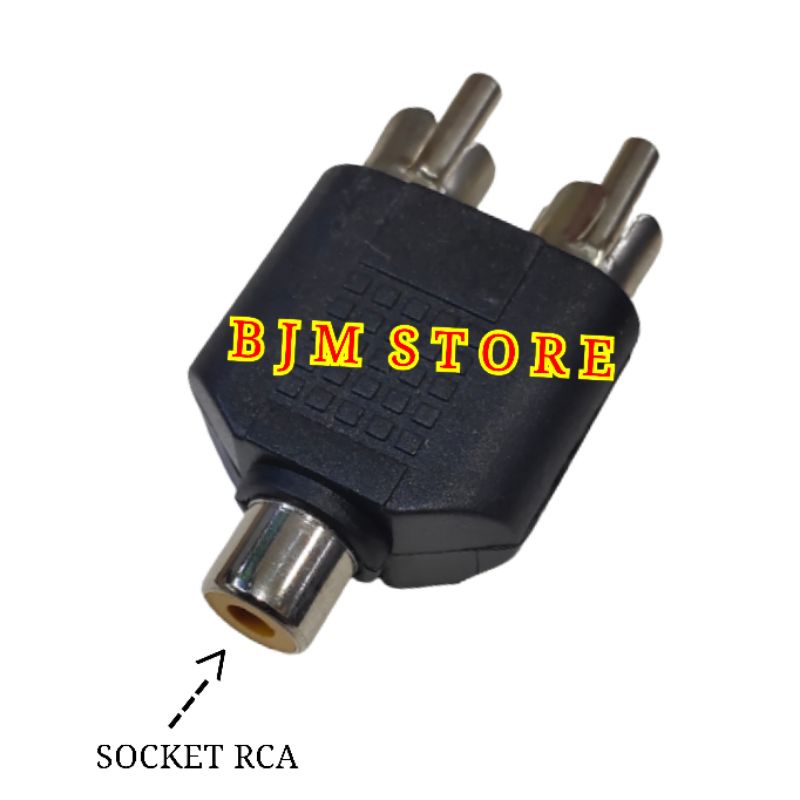 T RCA 2 MALE TO FEMALE - T RCA 2 JACK TO 1 SOCKET RCA