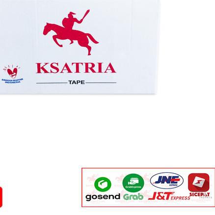

✺ Lakban Fragile Putih KSATRIA Tape 60 Yard (1 Slop) ♡