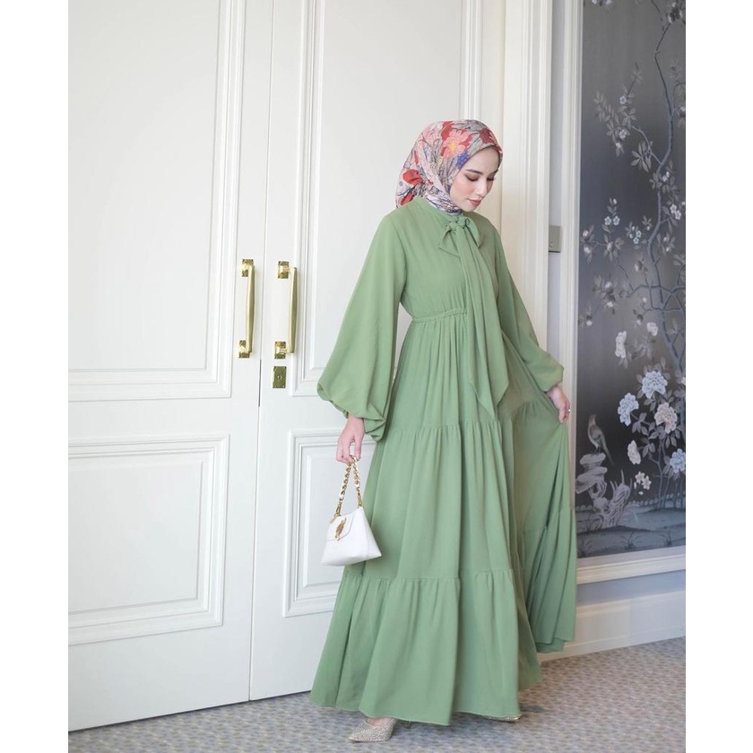 1KG MUAT 3PCS | GANI DRESS RUFFLE SUPER FLOWY AIRFLOW CRINKLE OOTD HARI RAYA FASHION GROSIR WANITA TERMURAH