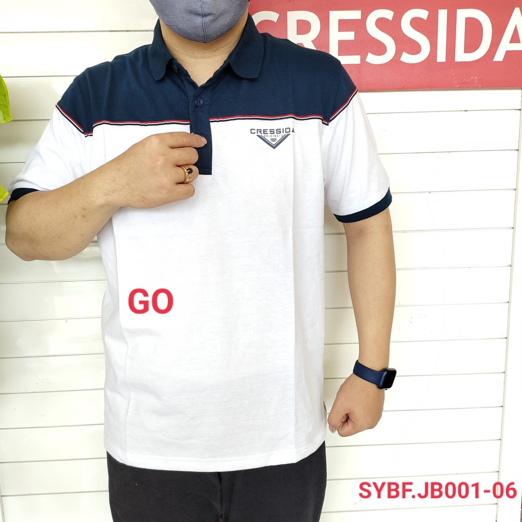 gof 06A1 CRESSIDA BIGSIZE POLO T-SHIRT Pakaian Pria Atasan Kaos Polo Berkerah Wangky Polo Lengan Pendek