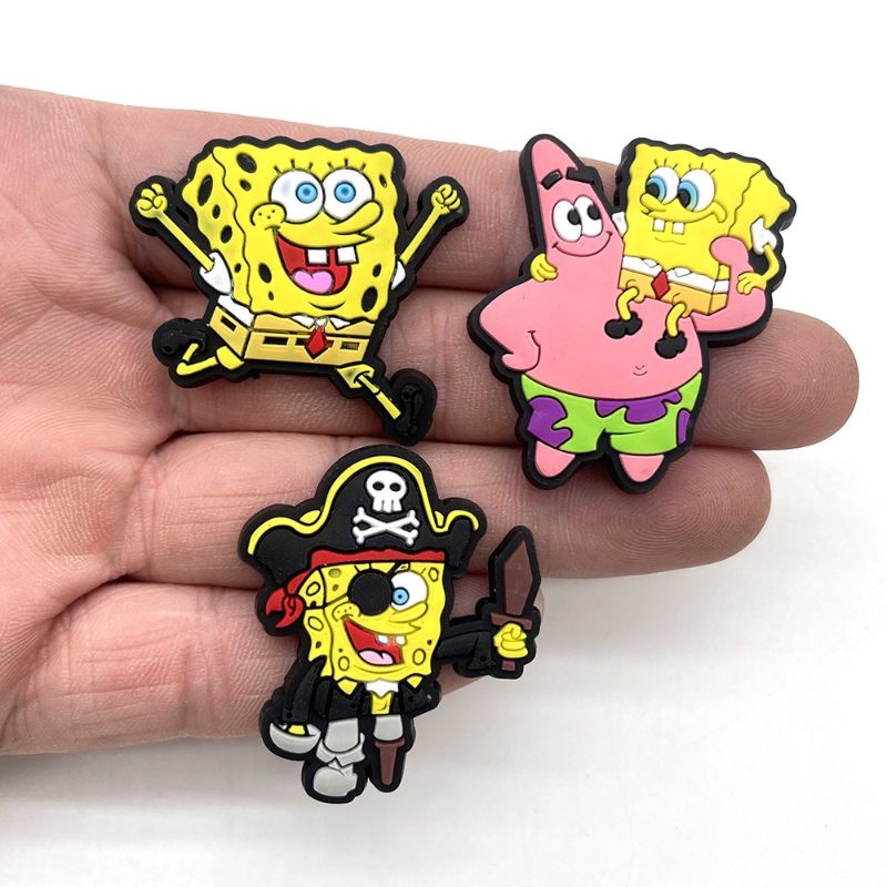 Jibbitz Crocs Sponge Bob Edition Kartun karakter Lucu Fashion Cute Pin Sandal