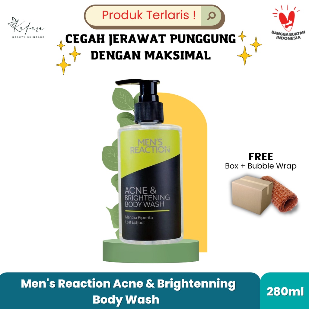 Sabun Jerawat Punggung Pria Bodywash By Mens Reaction 280 Ml