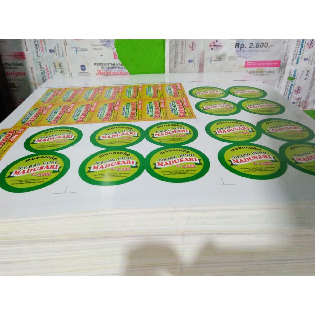 Cetak Stiker Vinyl / Cetak Stiker Label Kemasan / Label Usaha Makanan / Cetak Label Minuman