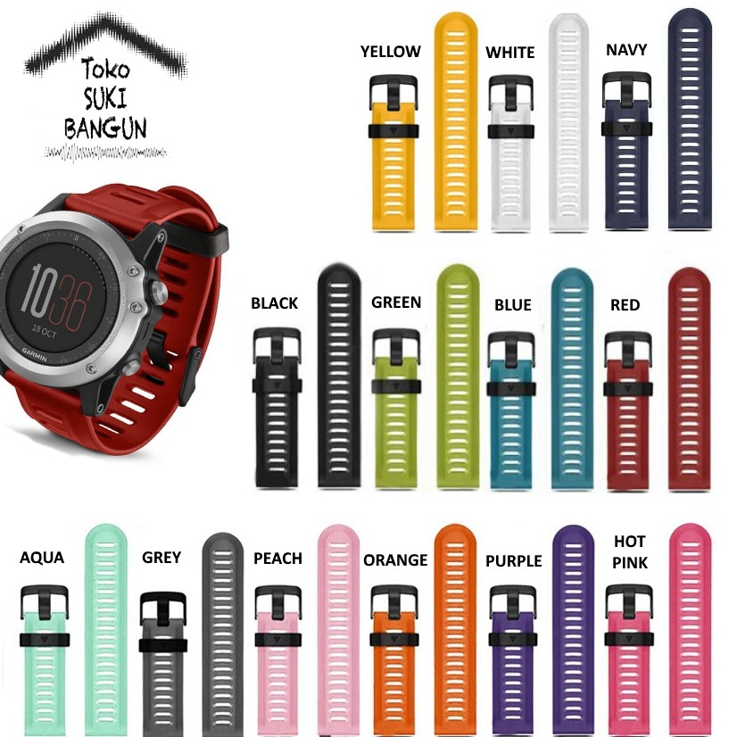 TALI JAM Garmin Fenix 3 Sport Rubber Silicone Watch Band Strap