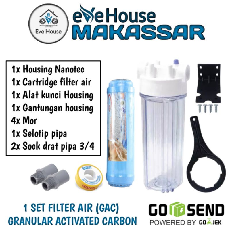 Makassar V70 Nanotec 1 set filter air housing nanotec tabung nanotech lengkap