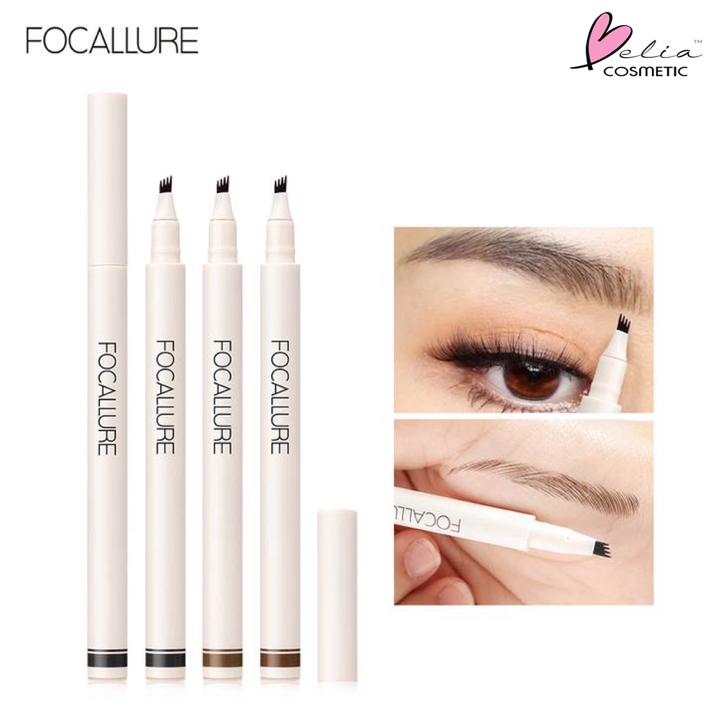 ❤ BELIA ❤ FOCALLURE Fluff Tinted Brow Ink Pen FA161 | Pensil Alis | Eyebrow Pen | BPOM