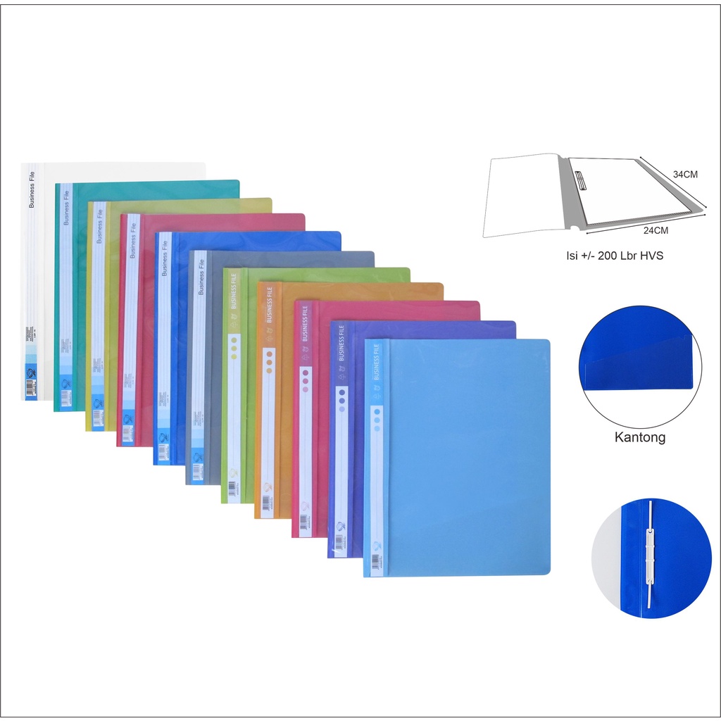 

Bisnis File F4 12 PCS (Lusin) / Business File / Map Snel / Map Plastik Acco EAGLE