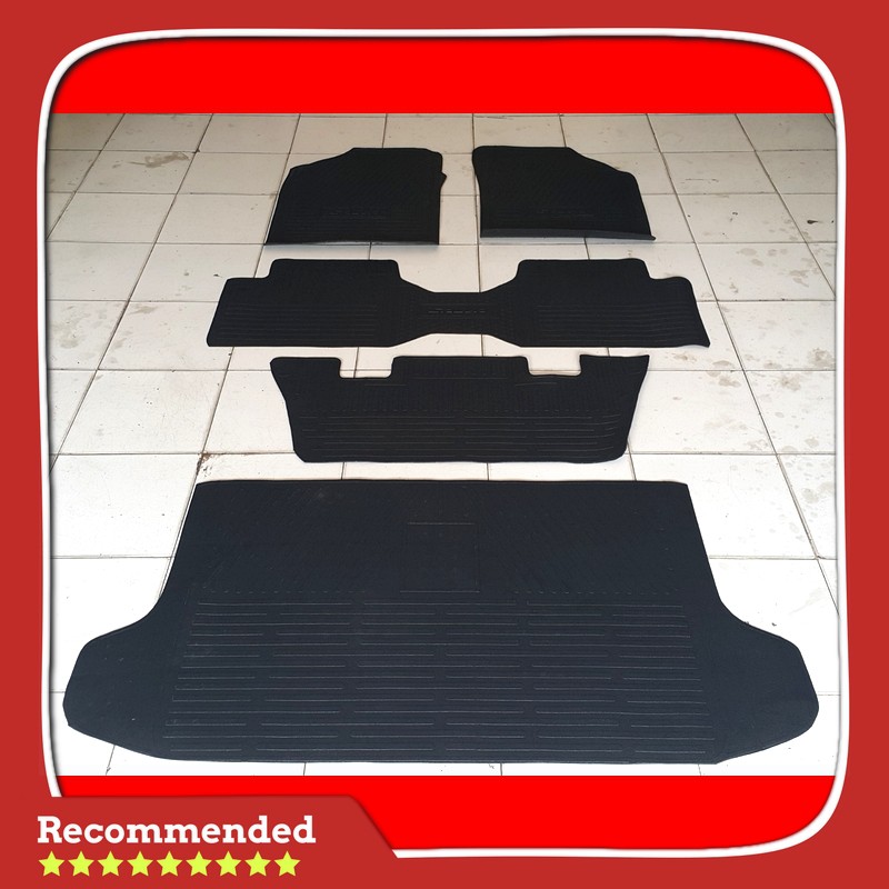 sparepart karpet lantai karet mobil toyota calya warna hitam full set