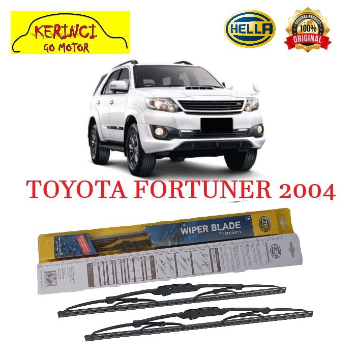 WIPER TOYOTA FORTUNER 2004 HELLA PREMIUM 21&quot; &amp; 19&quot; SEPASANG WIPER