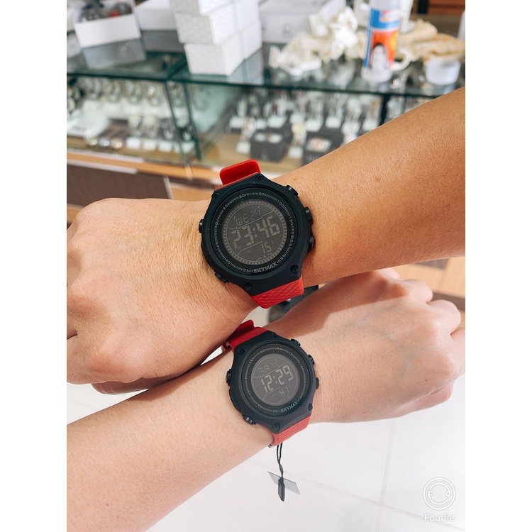 Jam tangan skymax Original merah couple water resist ( anti air )