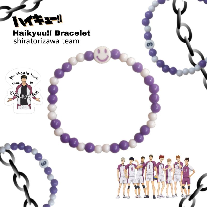 Haikyuu Beads Bracelet Shiratorizawa