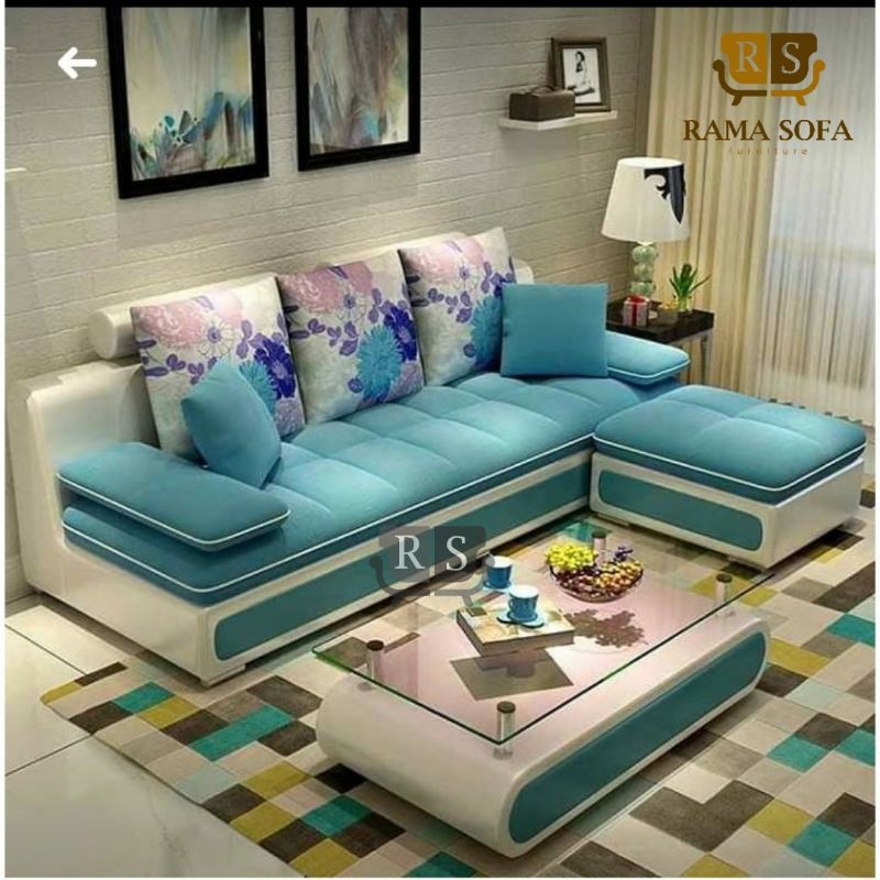 Sofa minimalis L shape kursi ruang tamu minimalis modern sofa single