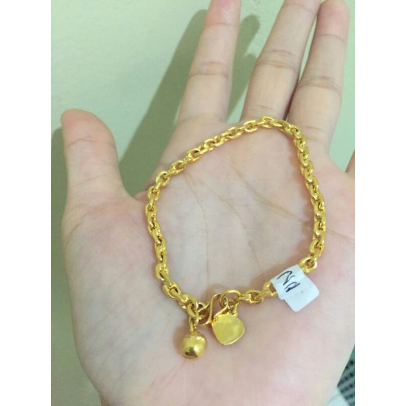 GELANG RANTAI MEDAN SEPUHAN LAPIS EMAS 24K