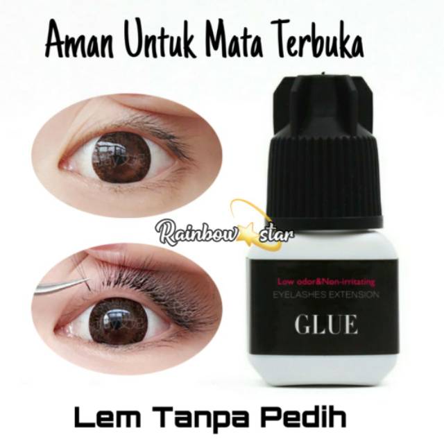 Paket Bulumata Tanam Lem Tanpa Pedih 6 In 1 / Paket Eyelash Extension Diy + Remover / Bulu Mata Extension Sendiri