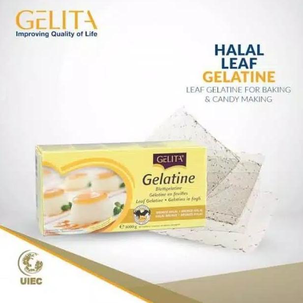 Jual Gelatin Lembaran Halal / Gelatine Sheet Gelita Halal 10 Lembar