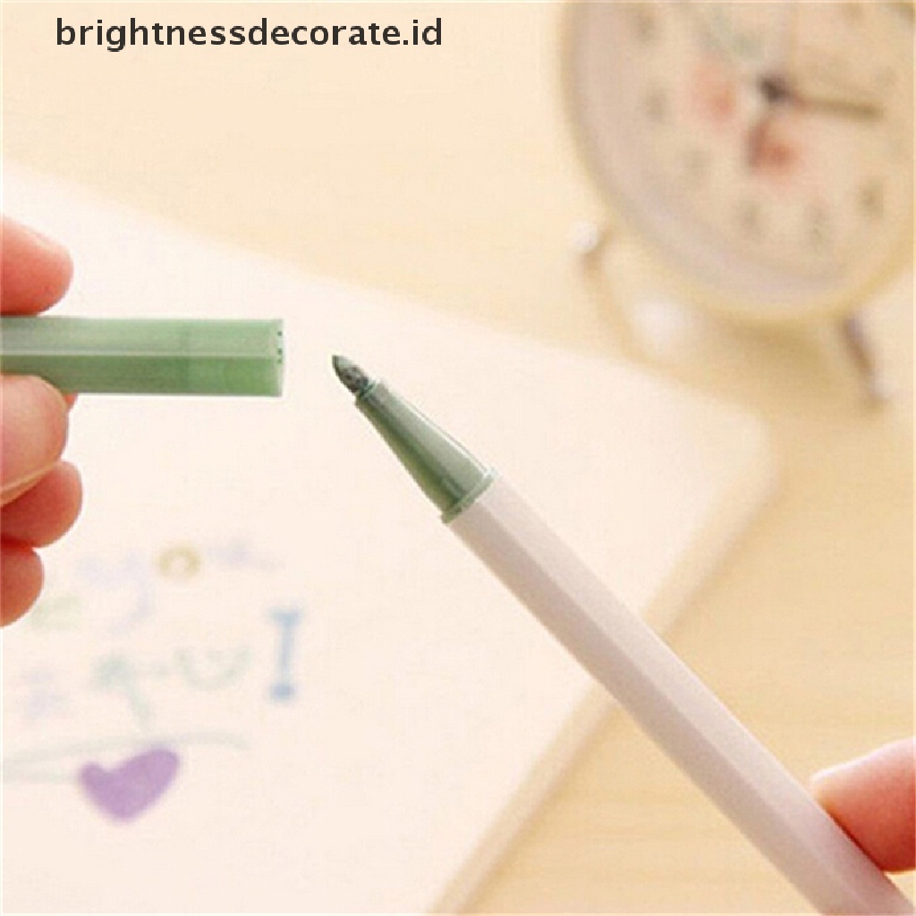 10pcs / Set Pensil Marker Warna Metalik Tahan Air Untuk Album DIY