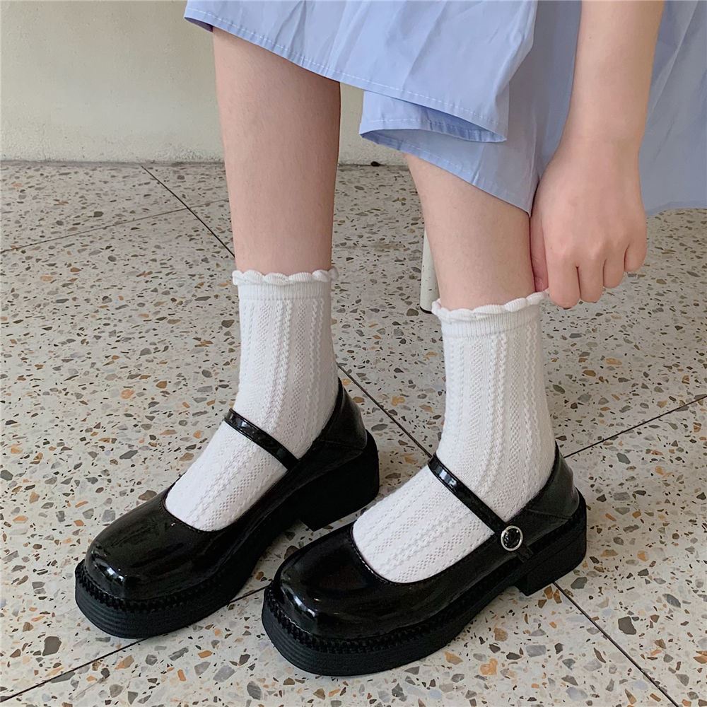 Perancis sepatu Mary Jane wanita 2021 musim panas baru versatile Jepang sepatu seragam JK retro sepa