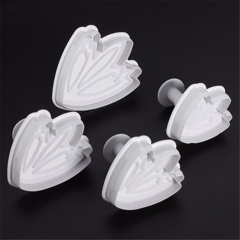 Fondant Plunger Cutter - Cetakan Fondant Tulip Flower (4pcs)