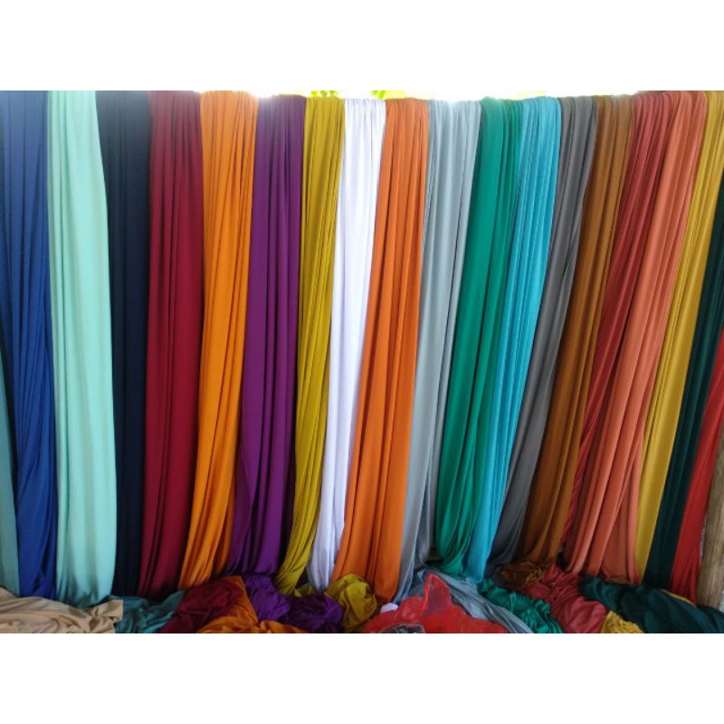 R&E - Kain kiloan Jersey super polos 1kg ±3m /kain kiloan /kain murah