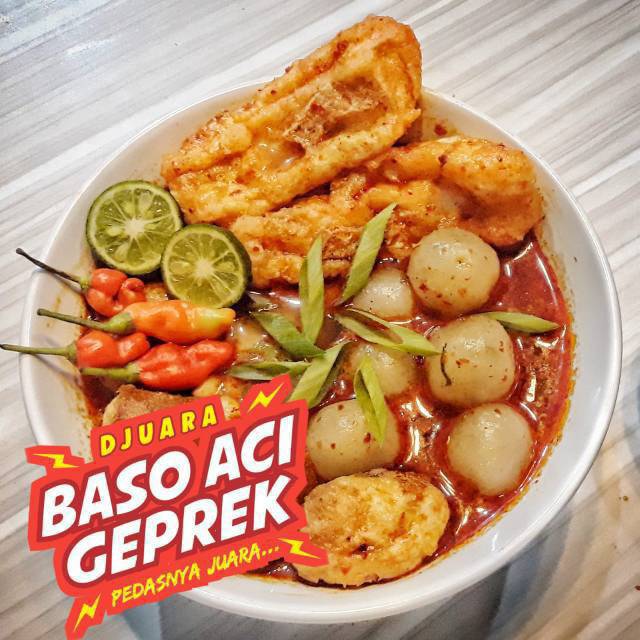 

GEPREK Baso Aci Geprek Seblak Geprek asli garut boci instant Djuara samiraos geprek tulang rangu