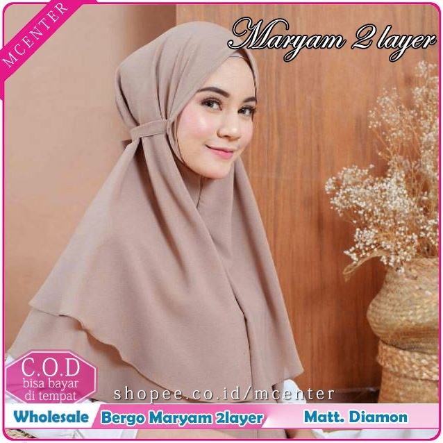 Jilbab INSTAN naswa rumbai instan 2 LAYER SYARI, NON PED