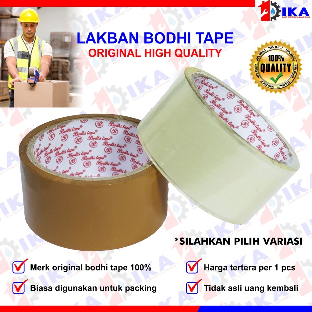

LAKBAN BODY TAPE BENING COKLAT TRANSPARAN 2 INCH TEBAL / PLASTER SOLATIP ISOLASI LEM