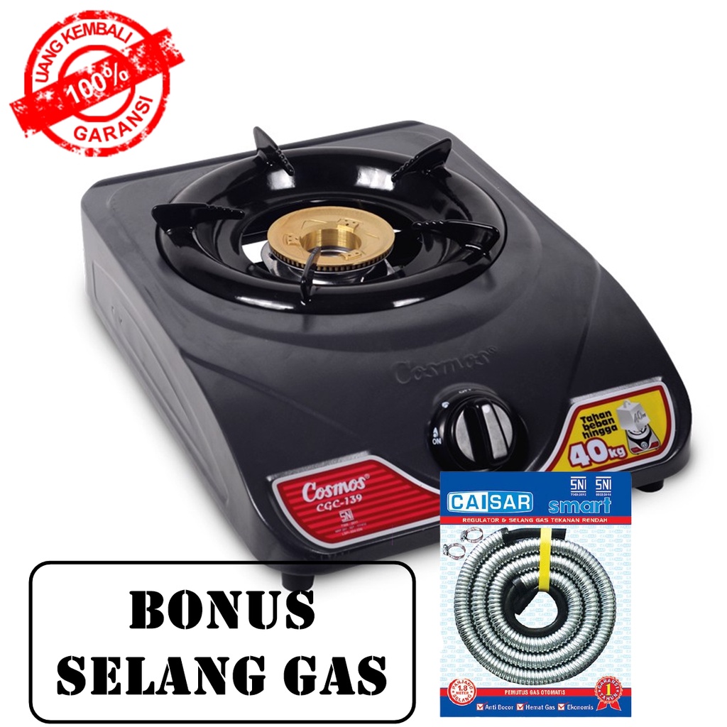 Cosmos CGC-139 Bonus Selang Gas Kompor Gas 1 Tungku CGC 139 / CGC139