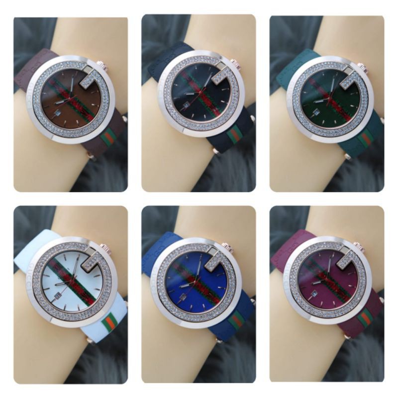 jam tangan terbaru GC RubberD.4.4cm  case hitam &amp; rose goldIDR 195rb