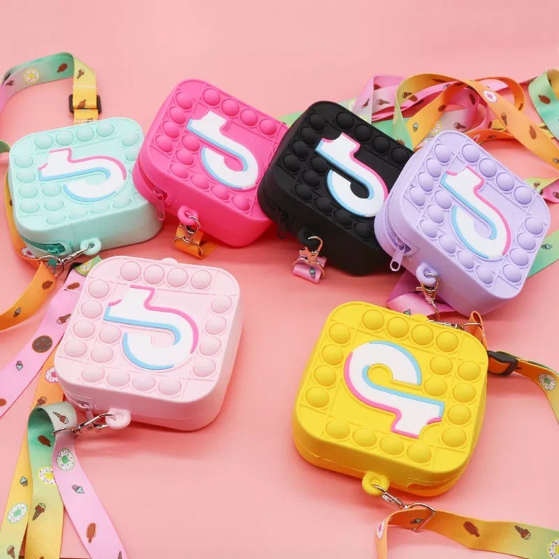 DOMPET MINI / Tas kecil Selempang Anak pop it Bag POP ITS TIKTOK warna random