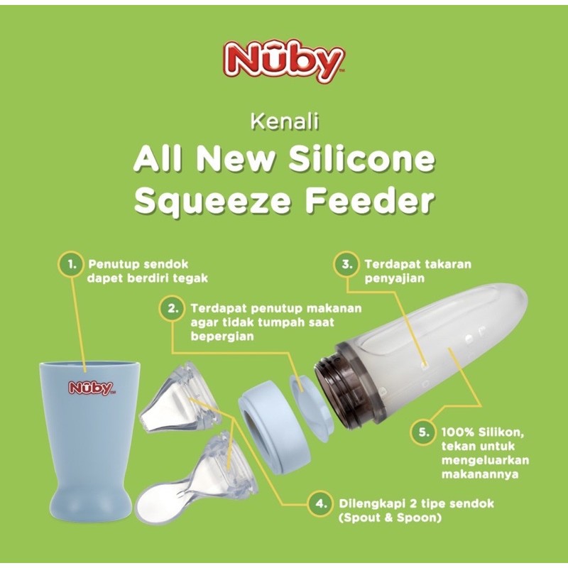 nuby all new silicone squeeze feeder