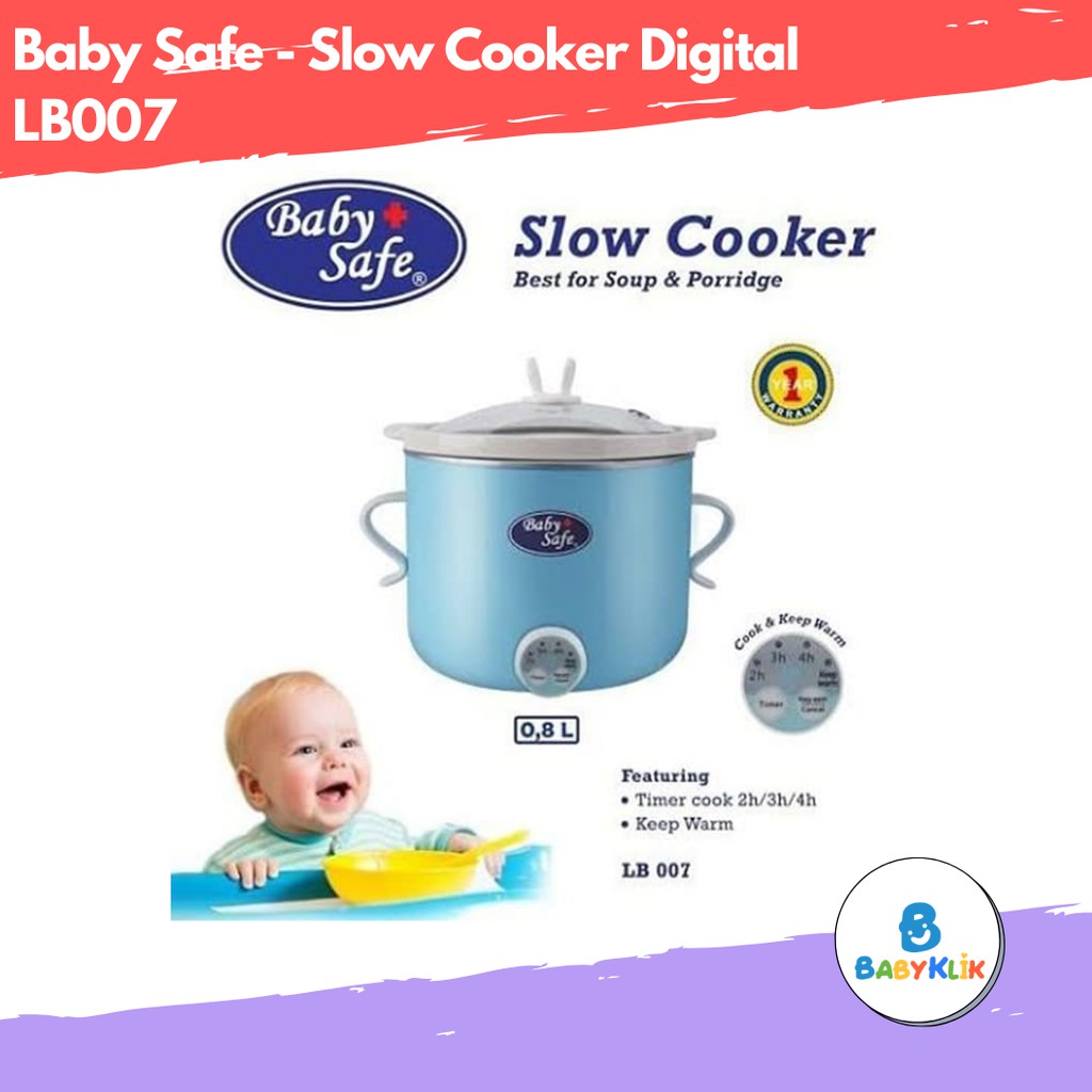 Baby Safe Baby Slow Cooker LB007 Digital 0.8L