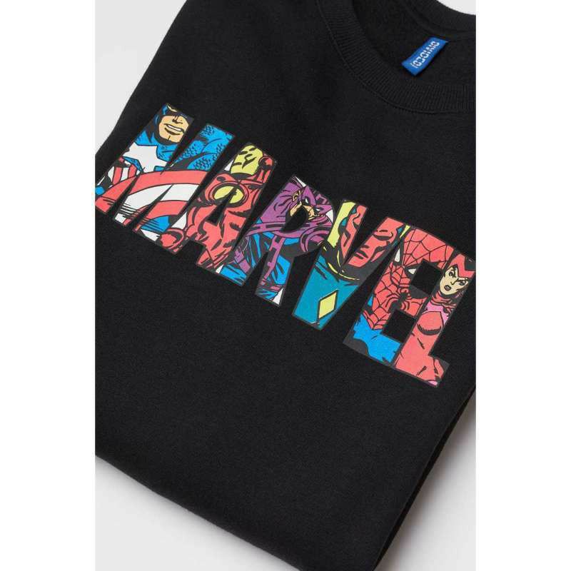 Crewneck HnM Nasa Black Marvel / Sweater Hoodie crewneck Hitam Marvel