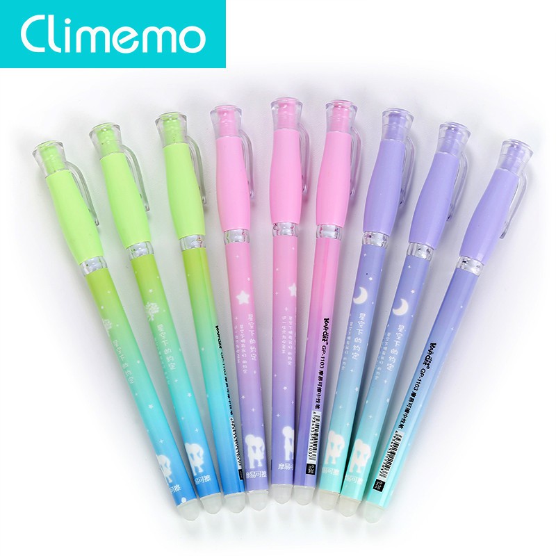 

0.38mm Kawaii Erasable Pens for school Blue/Black Magic ink Gel Pen Office School Supplies Student