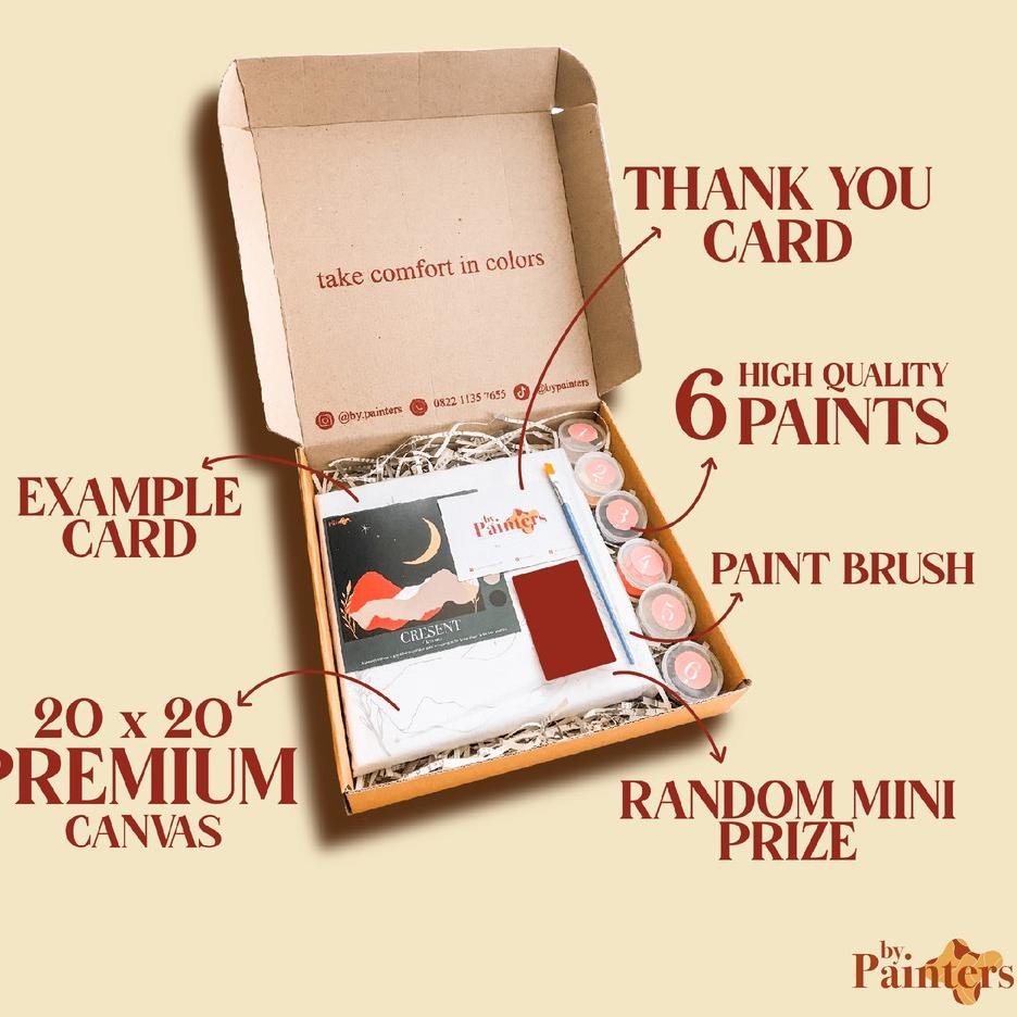 

5g Paint By Number Benevolent |ByPainters | Painting DIY Set | 20x20cm Kanvas & 6 Akrilik | Kit Melu