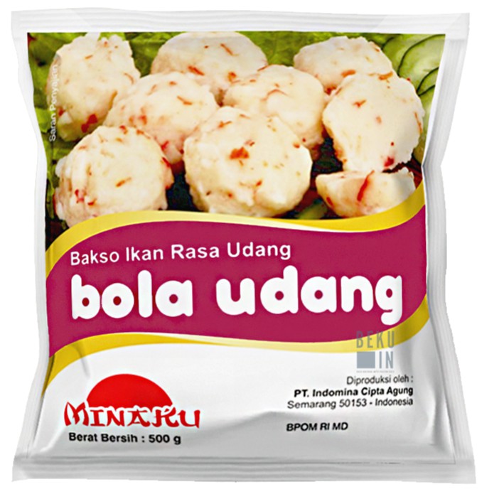 

Minaku Bola Udang 500gr / Shrimp Ball / Bakso Udang
