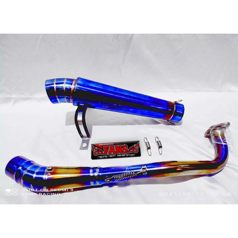 Knalpot Racing Kou Jrm Rcb dos polos blue moon free laser nama nmax 155 / nmax 155new aerox150 / aer
