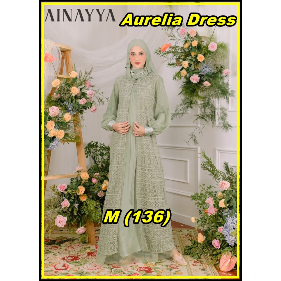 aurelia dress ainayya.id sage green ainayya