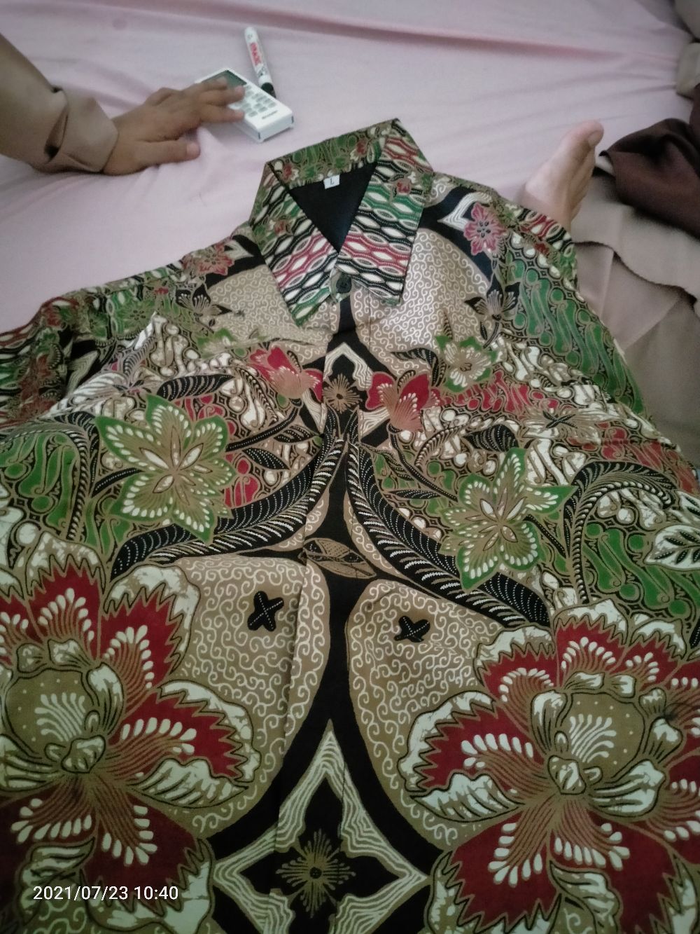 Prakha Kemeja Batik Pria Lengan Pendek Full Furing Bahan Katun Sragenan By Kanaya