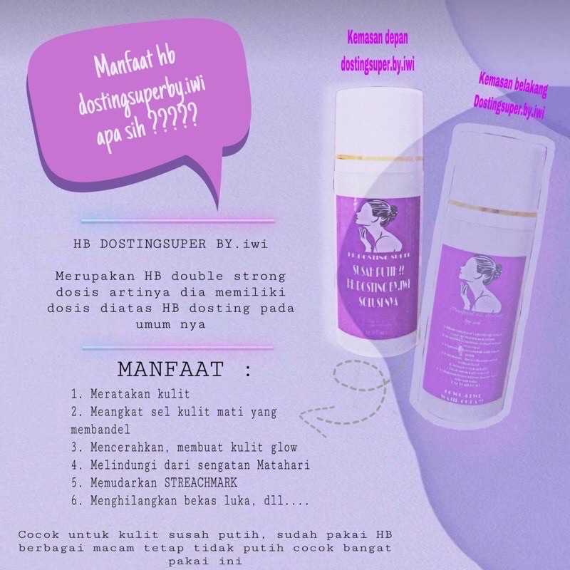 HB MALAM HARI COCOK UNTUK KULIT SUSAH PUTIH