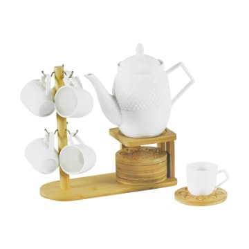 Delizioso Set Teko & Cangkir Teh Diamond 7 Pcs