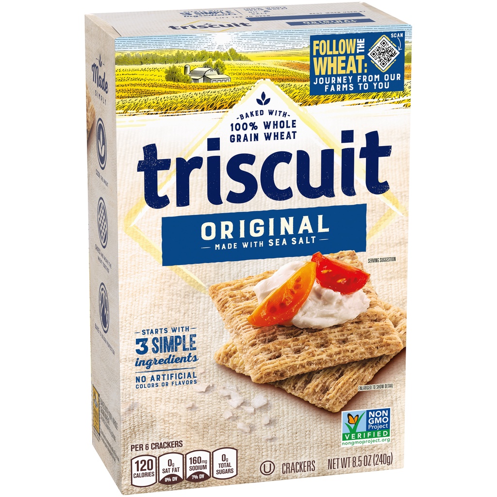 TRISCUIT ORIGINAL WHOLE GRAIN WHEAT CRACKERS 8.5 OZ