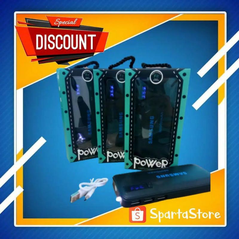 LC- POWER BANK / POWERBANK/PB BRANDED UNIVERSAL 3USB 98000MAH LED TERLARIS"SPARTA STORE"
