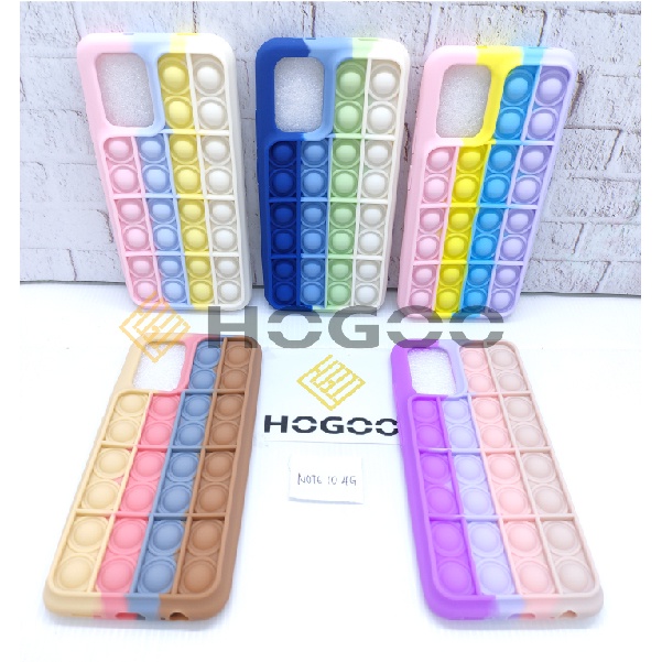 HOGOO SILICONE CASE POP IT XIAOMI FOR REDMI NOTE 8 8 PRO MI 11 MI 11 LITE 9A 9C - CASE PENGHILANG STRESS PUSH IT BUBBLE CASE RAINBOW