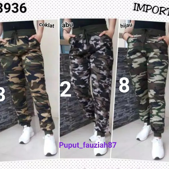 CELANA JOGER ARMY IMPORT WANITA