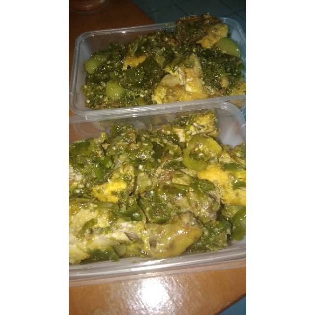 

Ayam cabe ijo / ayam sambel ijo ½ekor