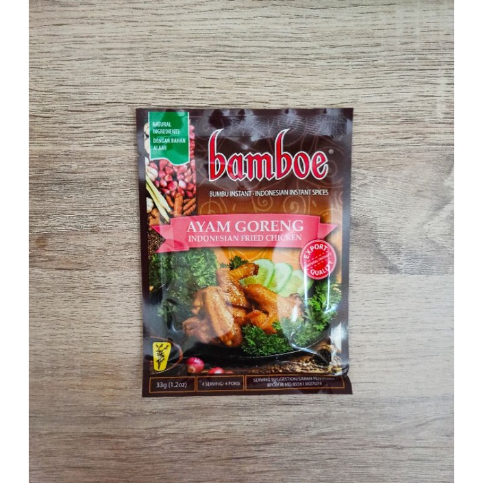 

bamboe bumbu instan ayam goreng/Indonesian fried chicken