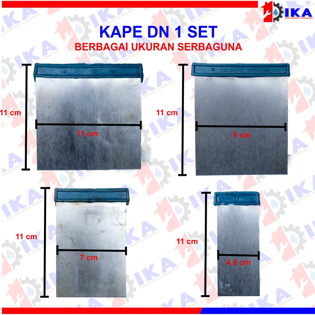 SKRAP/ KAPE / SCRAPER KAPE SET DN JAPAN DAPAT 1 SET ISI 4PCS TERMURAH UKURAN BERVARIASI ALAT KEROK